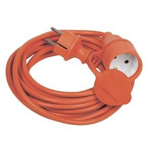 Iek WUP10-05-K09-44 Шнур УШ-01РВ оранж. с вилкой и розеткой 2Р+РЕ/5 метров 3х1,0 мм2 IP44 IEK фото 1
