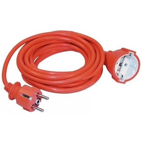 Iek WUP10-05-K09-N Шнур УШ-01РВ оранж. с вилкой и розеткой 2P+PE 3х1,0/5метров ИЭК фото 1