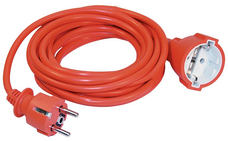Iek WUP10-10-K09-N Шнур УШ-01РВ оранж. с вилкой и розеткой 2P+PE 3х1,0/10метров ИЭК фото 1