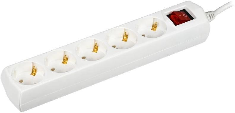 Iek WYP10-10-05-D15-ZK-G Удлинитель У05В с выключателем 5 мест 2P+PE/1,5м 3х1мм2 10А/250В GENERICA фото 1