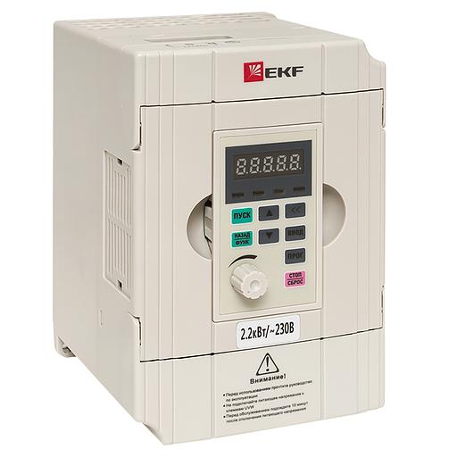 EKF VT100-2R2-1B Преобразователь частоты 2,2/4кВт 1х230В VECTOR-100 EKF PROxima фото 1