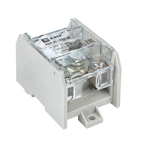 EKF RBP-95-100 Распределительный блок проходной РБП 95 (1х95-4х16 мм2) 232/100А EKF PROxima фото 1