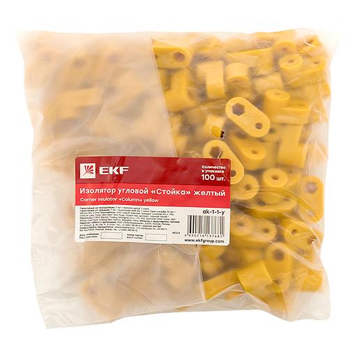 EKF ak-1-1-y Изолятор угловой "Стойка" желтый EKF PROxima фото 2
