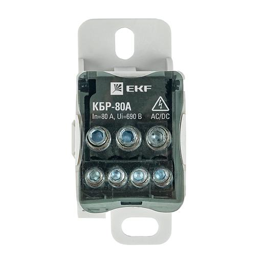EKF plc-kbr80 Блок распределительный КБР на DIN-рейку и монтажную панель 80A EKF PROxima фото 2