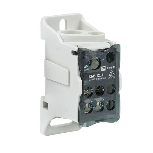 EKF plc-kbr125 Блок распределительный КБР на DIN-рейку и монтажную панель 125A EKF PROxima фото 1