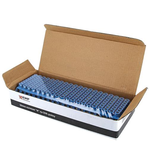 EKF sn0-63-06-dn Шина "0" N (6х9мм) 6 отверстий латунь синий нейлоновый корпус комбинированный EKF PROxima фото 2