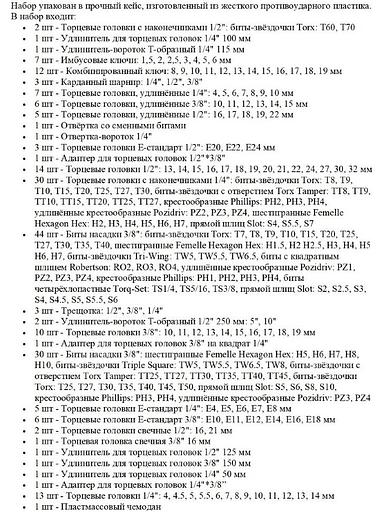 Набор инструментов 216 предметов GOODKING 10216-K фото 3