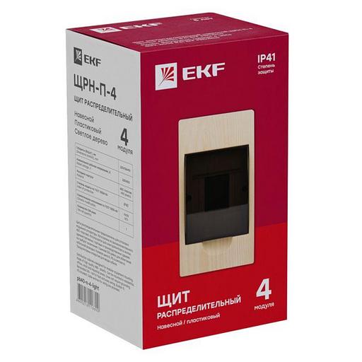 EKF pb40-n-4-light Щит распределительный навесной ЩРН-П- 4 светлое дерево IP41 EKF PROxima фото 4