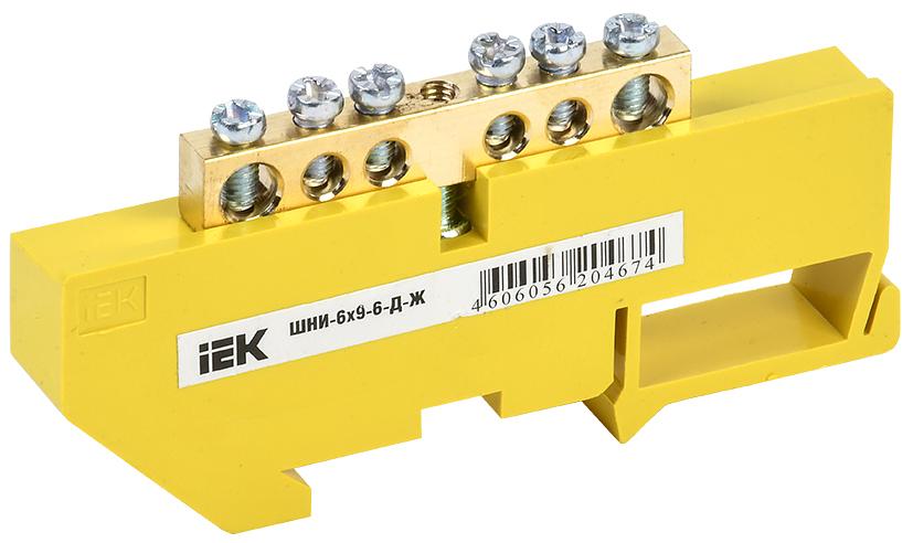 Iek YNN10-69-6D-K05 Шина PE "земля" на DIN-изол ШНИ-6х9-6-Д-Ж ИЭК фото 1
