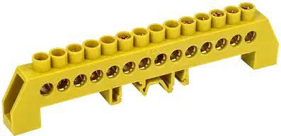 Iek YNN10-812-12DP-K05 Шина PE "земля" в комб DIN-изол"Стойка" ШНИ-8х12-12-КС-Ж ИЭК фото 1