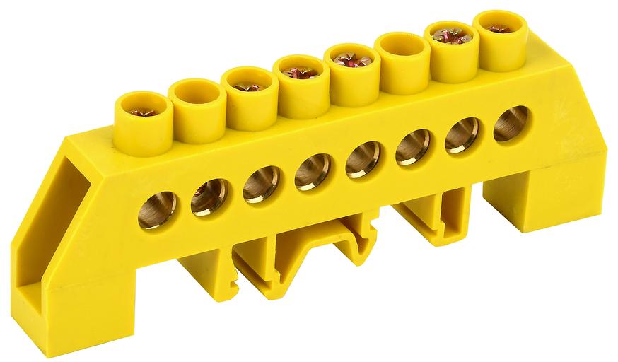 Iek YNN10-812-8DP-K05 Шина PE "земля" в комб DIN-изол "Стойка" ШНИ-8х12-8-КС-Ж ИЭК фото 1