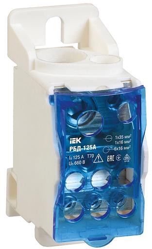 Iek RBD-125 Распределительный блок на DIN-рейку РБД-125А фото 1