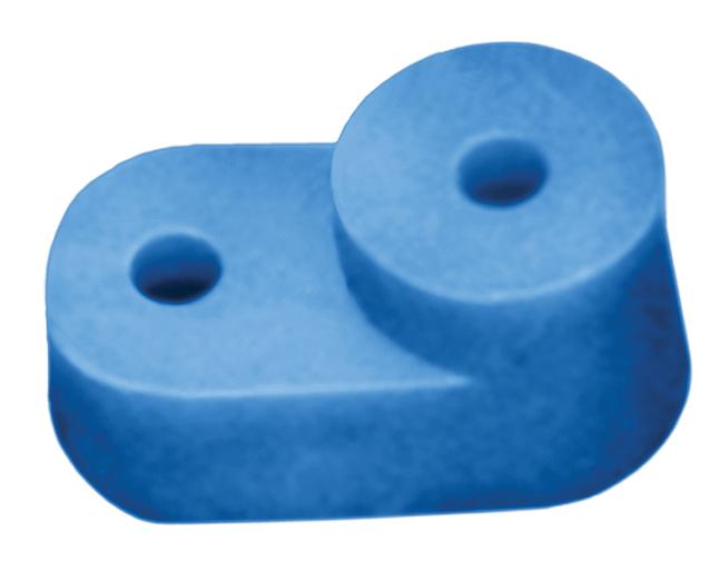 Iek YIS32 Угловой изолятор для "О" шины синий фото 1