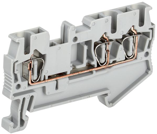 Iek YZN11-3-002-K03 Клемма пружинная КПИ 3в-2,5 3 вывода 31А серый IEK фото 1