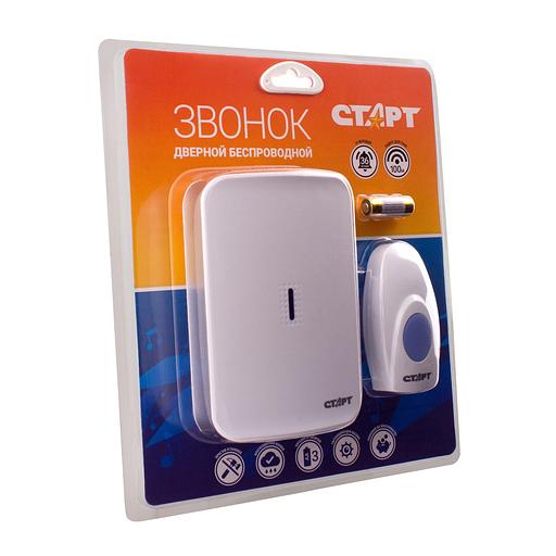 СТАРТ 4680024810067 беспроводной звонок 008 1зв 1кн. 36 мелодий на выбор.3 уровня громкости. Громкость 65-85 дБ. Радиус действия - 100 м. Питание динамика от 3 батареек ААА (3х1,5В) (не в комплекте). фото 8