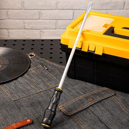 Шлицевая отвертка со сквозным хвостовиком (ударная) Deli DL6270081 SL8x200 фото 6