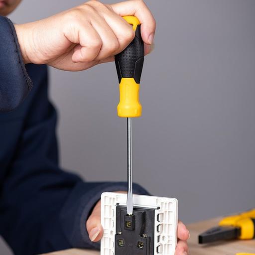 Шлицевая отвертка Deli DL6351001 5х100мм Материал: CR-V. Двухкомпонентная ручка. Хромированная. фото 4