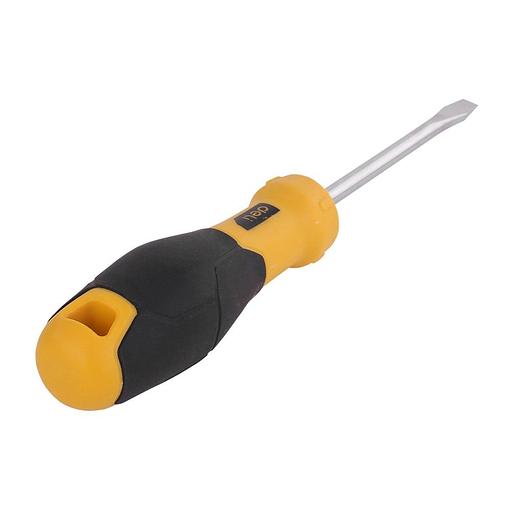 Шлицевая отвертка Deli DL6361001 6х100мм Материал: CR-V. Двухкомпонентная ручка. Хромированная. фото 2