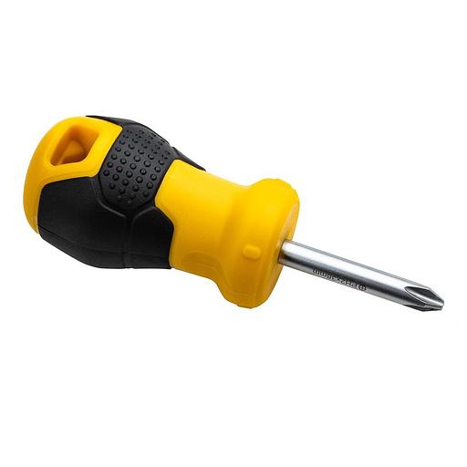 Крестовая отвертка Deli DL636038 PH2x38мм Материал: CR-V. Двухкомпонентная ручка. Хромированная. фото 1