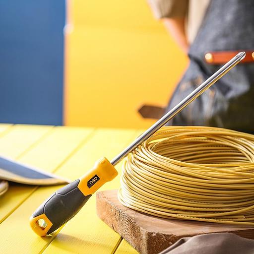 Крестовая отвертка Deli DL638200 PH3x200мм Материал: CR-V. Двухкомпонентная ручка. Хромированная. фото 5