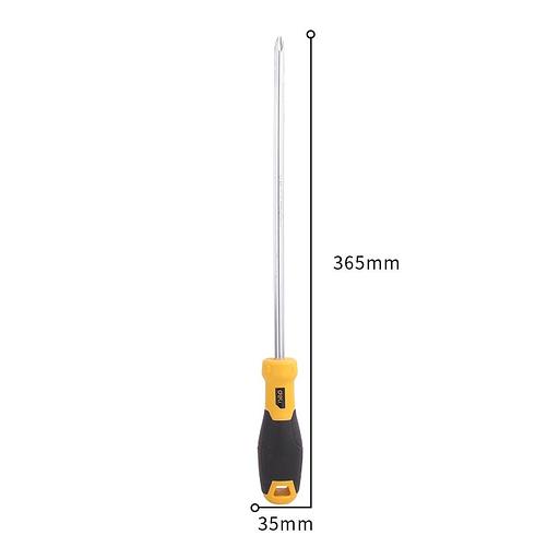 Крестовая отвертка Deli DL638250 PH3x250мм Материал: CR-V. Двухкомпонентная ручка. Хромированная. фото 3