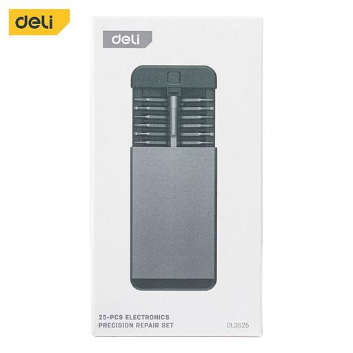 Набор прецизионных отверток Deli DL3525 25 предметов корпус из алюминиевого сплава фото 4
