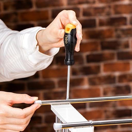 Набор отверток Deli DL620004 4шт SL5x100 + SL6x150 + PH1x100 + PH2x150 фото 5