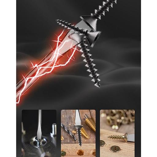 Шлицевая отвёртка "Home Series Black" Deli HT1103 3x75мм Эксклюзивный дизайн, рукоятка из высококачественного софттач пластика фото 6