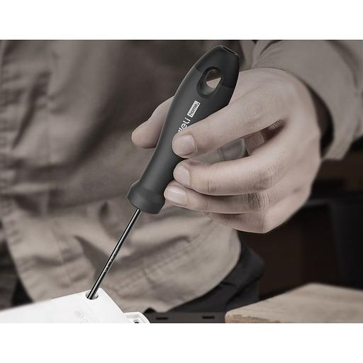 Шлицевая отвёртка "Home Series Black" Deli HT1103 3x75мм Эксклюзивный дизайн, рукоятка из высококачественного софттач пластика фото 9