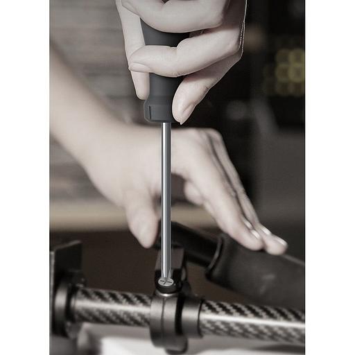 Крестовая отвертка "Home Series Black" Deli HT1206 PH2x150мм Эксклюзивный дизайн, рукоятка из высококачественного софттач пластика фото 7