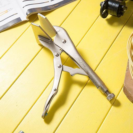 Зажимные клещи с плоскими губками Deli DL20016 250мм, регулировочный винт фото 6