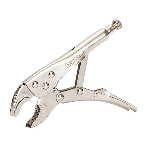 Зажимные клещи с круглыми губками Deli DL2001-7 175мм, рабочий ход 40мм, регулировочный винт фото 2