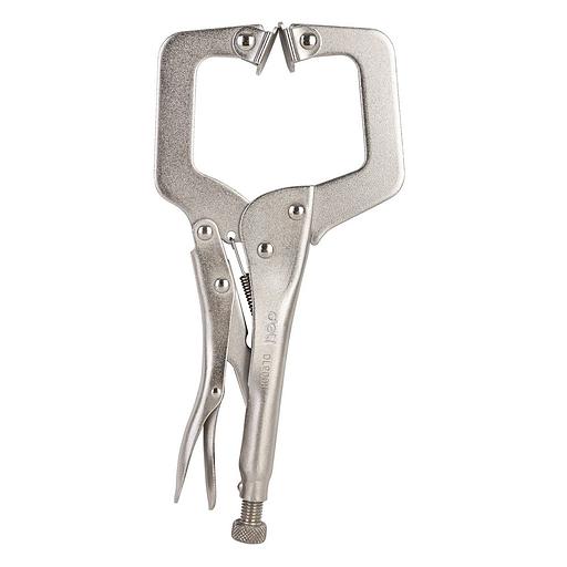 Зажимные клещи С-образные с фиксатором Deli DL20011 280мм, рабочий ход 78мм, регулировочный винт фото 1