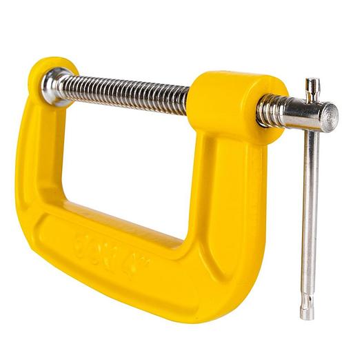 Струбцина G-образная усиленная Deli DL-G204 высота зажима 100мм, глубина зажима 50мм фото 1