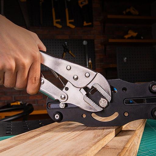 Зажимные клещи с прямыми губками Deli DL109010 220мм, рабочий ход 65мм, регулировочный винт фото 2