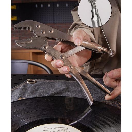 Зажимные клещи с прямыми губками Deli DL109010 220мм, рабочий ход 65мм, регулировочный винт фото 3