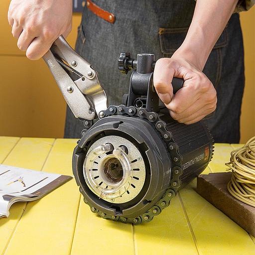 Зажимные клещи цепные с фиксатором Deli DL20018 230мм, длина цепи 450мм, регулировочный винт фото 4