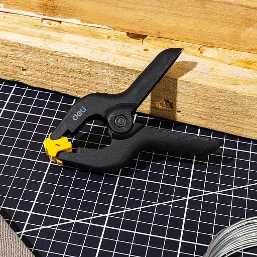 Струбцина-зажим пружинная Deli DL110004 длина 100мм, макс.диаметр зажима 30мм, макс.усилие зажима 120N фото 7