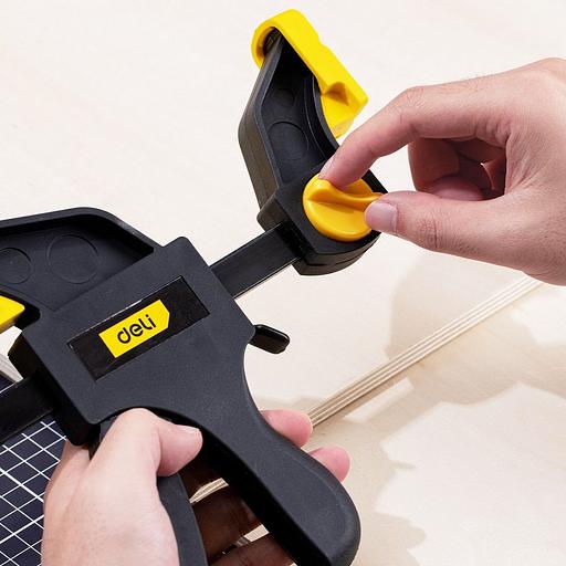 Струбцина пистолетная быстрозажимная Deli DL110136 900x70 мм фото 5