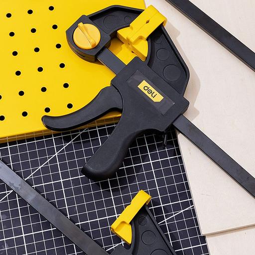 Струбцина пистолетная быстрозажимная Deli DL110136 900x70 мм фото 7