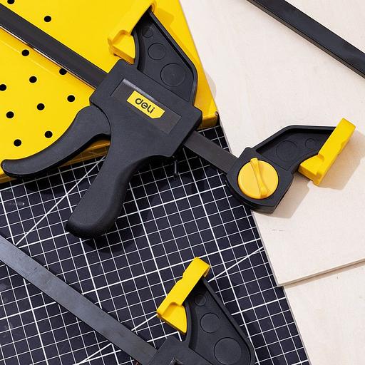 Струбцина пистолетная быстрозажимная Deli DL110136 900x70 мм фото 8