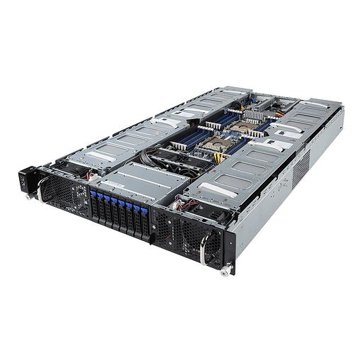 G291-2G0 (rev. 100) 2U 16x Single Slot GPU (Tesla T4 only), Dual Intel® Xeon® Scalable, 24x "RDIMM/LRDIMM DDR4, 2x 10Gb/s BASE-T (i550-AM), Aspeed AST2500, 8x 2.5" NVMe/SATA HS HDD/SSD, 2xPCIe Gen3 x16 LPHL, 2x2200W" фото 1