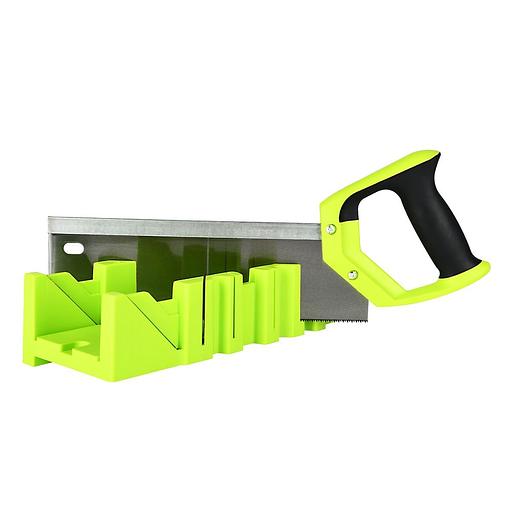 Стусло пластиковое с пилой 300мм Deli DL580900 пильное полотно из стали 65Mn, прорезиненная двухкомпонентная ручка фото 1