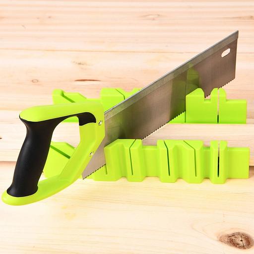 Стусло пластиковое с пилой 300мм Deli DL580900 пильное полотно из стали 65Mn, прорезиненная двухкомпонентная ручка фото 4