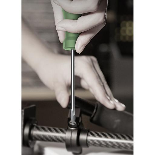 Набор отверток "Home Series Green" Deli HT1002L 2шт SL5x100+PH1x100, эксклюзивный дизайн, рукоятка из высококачественного софттач пластика фото 3