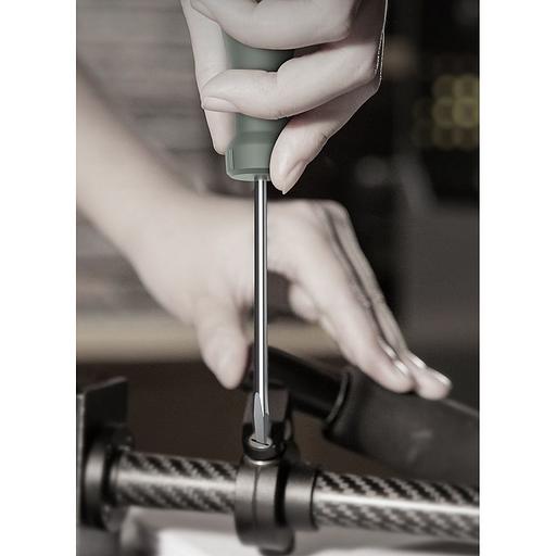 Набор отверток "Home Series Green" Deli HT1004L 4шт SL5x100+SL6x150+PH1x100+PH2x150, эксклюзивный дизайн, рукоятка из высококачественного софттач пластика фото 4