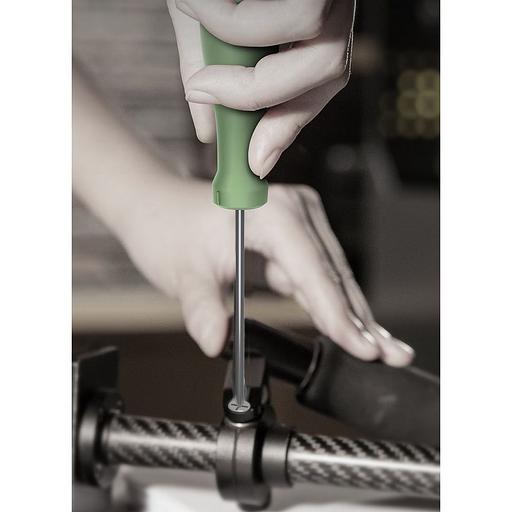 Крестовая отвертка "Home Series Green" Deli HT1203L PH0x75мм Эксклюзивный дизайн, рукоятка из высококачественного софттач пластика фото 3