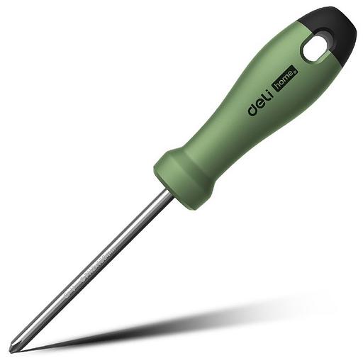 Крестовая отвертка "Home Series Green" Deli HT1206L PH2x150мм Эксклюзивный дизайн, рукоятка из высококачественного софттач пластика фото 1