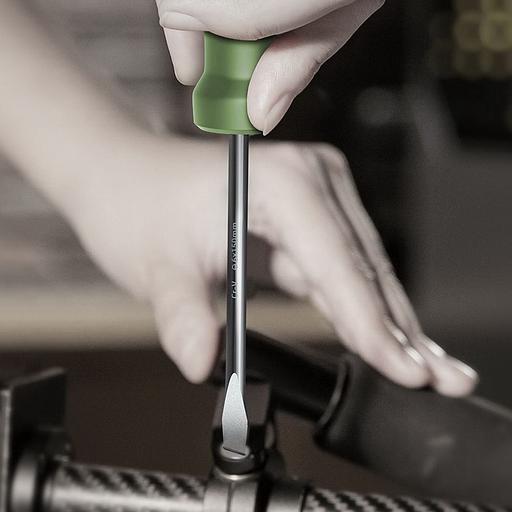 Шлицевая отвёртка "Home Series Green" Deli HT1106L 6x150мм Эксклюзивный дизайн. Рукоятка из высококачественного софттач пластика фото 4