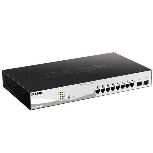 D-Link DGS-1210-10MP/FL2A Управляемый L2 коммутатор с 8 портами 10/100/1000Base-T и 2 портами 1000Base-X SFP (8 портов PoE 802.3af/at, PoE-бюджет 130 Вт) фото 1